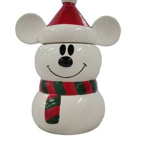 Christmas Mickey Snowman Disney Cookie Jar, Disney World Mickey Mouse